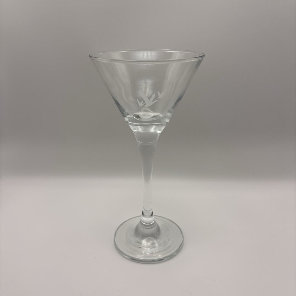 Gray Goose Martini Glass 7” Stemmed etched emblem 3oz New 2025